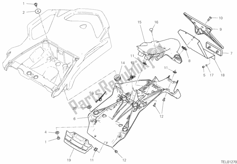 All parts for the 27a - Plate Holder of the Ducati Multistrada 950 S SW 2020